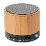 Round wooden Bluetooth speaker black colour