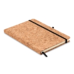 Notebook with cork cover for trade fairs and promotions, A5 black colour second view