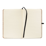 Notebook with cork cover for trade fairs and promotions, A5 black colour third view