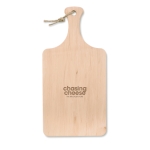 Traditional alder wood chopping board with handle and string wood colour second main view