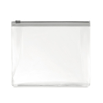 Affordable transparent toiletry / cosmetics bag for travel transparent grey colour