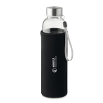 Borosilicate bottle, tea strainer, protective cover, 500 ml black colour second main view