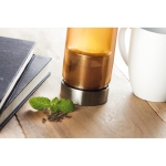 Borosilicate bottle, tea strainer, protective cover, 500 ml black colour second ambient view