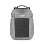 Laptop backpack with solar charger as promotional gift, 13'' black colour second main view