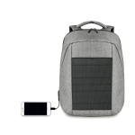 Laptop backpack with solar charger as promotional gift, 13'' black colour fourth view