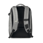 Laptop backpack with solar charger as promotional gift, 13'' black colour fifth view