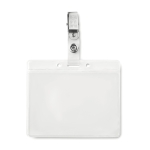 ID card holder with metal clip for your employees, PVC transparent colour