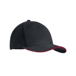 Baseball cap with 6 panels and Velcro closure red colour