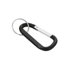 Aluminium keyring in carabiner shape, Aluclip black colour