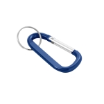 Aluminium keyring in carabiner shape, Aluclip blue colour