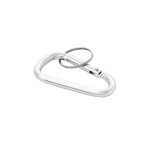 Aluminium keyring in carabiner shape, Aluclip silver colour third view