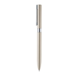 Exclusive metal ballpoint pen with touch pen champagne colour