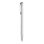 Metal ballpoint pen in many colours with black ink silver colour