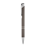 Metal ballpoint pen in many colours with black ink titanium colour