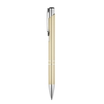 Metal ballpoint pen in many colours with black ink gold colour