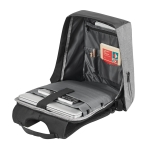 Exclusive anti-theft laptop backpack, 15.6” grey colour fourth view