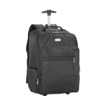 Padded backpack for laptops with trolley, 17'', Traction black colour