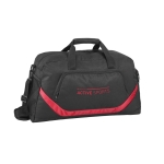 Sports bag for the gym club with inner lining, Active red colour image with logo