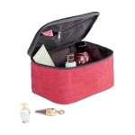 Toiletry bag for make-up utensils, lined inside red colour third view