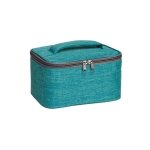 Toiletry bag for make-up utensils, lined inside turquoise colour