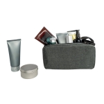 Modern toiletry bag for men with double zip, Urbanstyle grey colour fifth view