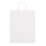 Affordable paper bag white kraft paper, 90 g/m2 white colour first view