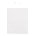 Paper carrier bag from kraft paper, 100 g/m2, Retail Large white colour first view