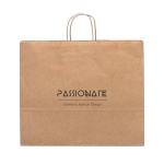 Extra large kraft paper bag, 115 g/m2, Craft XL natural colour image with logo 2