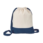 Drawstring bag from high-quality cotton, 180 g/m2 blue colour first view