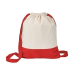 Drawstring bag from high-quality cotton, 180 g/m2 red colour