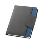 Business folder, imitation leather, magnetic closure, A5 Fabric blue colour