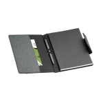 Business folder, imitation leather, magnetic closure, A5 Fabric grey colour third view