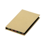 Set of sticky notes in different sizes, Twelve natural colour