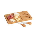 Cheese board with accessories as a customer gift, Cheddar natural colour third view