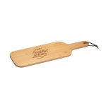 Traditional wooden chopping board, Slim natural colour image with logo