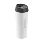 Leak-proof thermal mug in black or white, 470 ml white colour image with logo