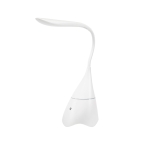 Designer-look desk lamp made of ABS with speaker white colour