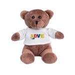 Brown teddy plush toy with white sweater, Big Oso white colour first view