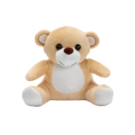 Soft teddy plush toy made of polyester with motif, Pooky brown colour first view