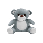 Soft teddy plush toy made of polyester with motif, Pooky grey colour first view