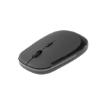 Wireless mouse with rubberised surface, Traction grey colour