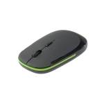 Wireless mouse with rubberised surface, Traction lime colour