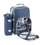 Picnic set, PEVA backpack, cooler compartment blue colour third view