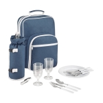 Picnic set, PEVA backpack, cooler compartment blue colour fourth view