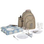 Picnic set, backpack, cooler compartment & fleece blanket main view