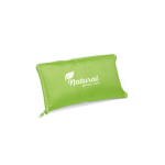 Foldable polyester bag with cooler function and zipper light-green colour image with logo 2