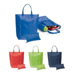 Foldable polyester bag with cooler function and zipper various colours