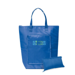 Foldable polyester bag with cooler function and zipper main view