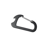 Bottle opener carabiner for athletes and hiking black colour