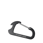 Bottle opener carabiner for athletes and hiking main view